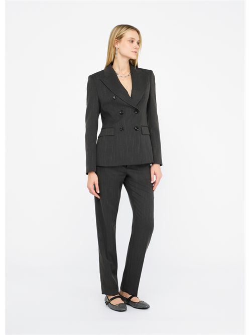 Pantaloni a sigaretta gessati LIU JO | CF5235T054A/C3782